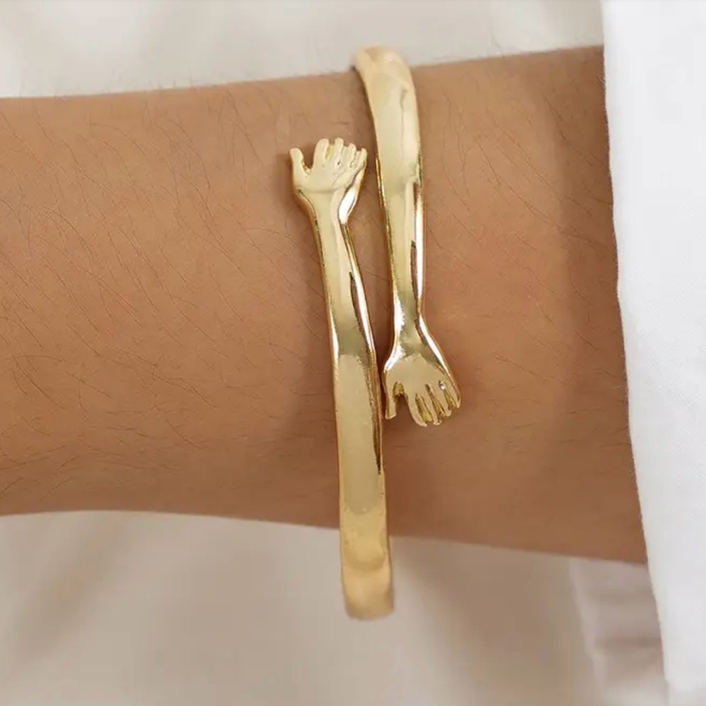 New, Women's Gold-tone Hug Bracelet